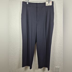Uniqlo Navy Pleated Trousers